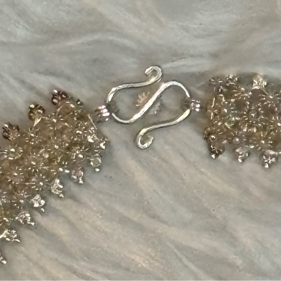 Vintage Lao Dok Phikoun Sterling Silver Necklace Jewelry Set - Picture 8 of 10